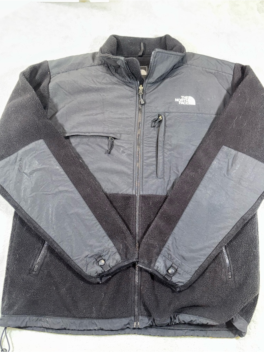 The North Face Denali Fleece Jacket Men's Large Charcoal Black Full Zip Up